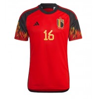 Belgia Thorgan Hazard #16 Fotballklær Hjemmedrakt VM 2022 Kortermet
